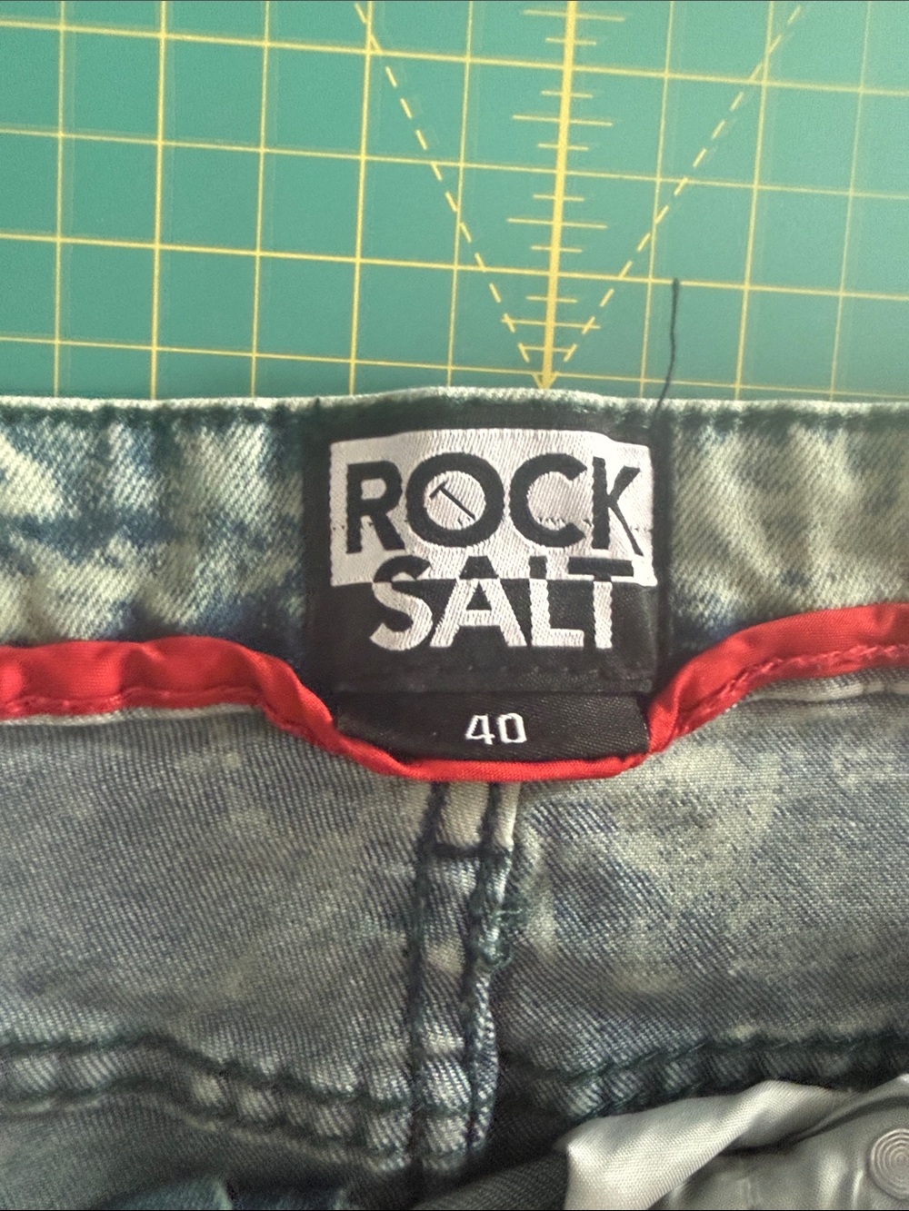 Slim Straight Acid-Wash Mint Jeans Rock Salt 40x32 - Picture 7 of 9